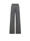 Valentino High-rise Wide-leg Trousers Featuring Pockets In Gray