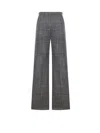 Valentino High-rise Wide-leg Trousers Featuring Pockets In Gray