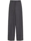 Valentino Belt-loop Casual Pants In Grey