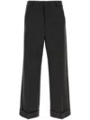 Valentino Drawstring-waist Cotton Track Pants In Grey