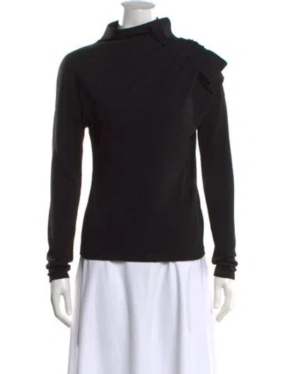 Pre-owned Valentino Virgin Wool Turtleneck Sweater In Black