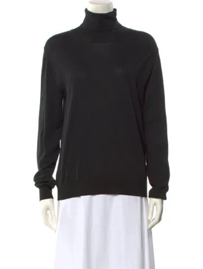 Pre-owned Valentino Virgin Wool Turtleneck Sweater W/ Tags In Black