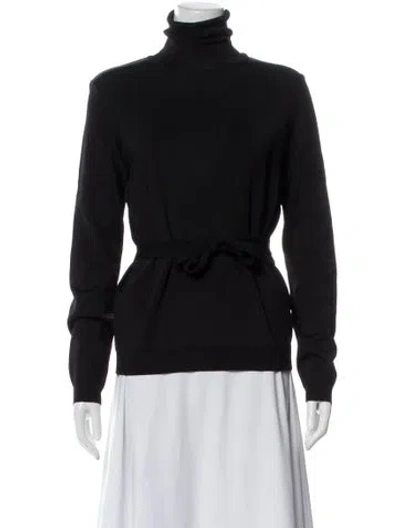 Pre-owned Valentino Virgin Wool Turtleneck Sweater W/ Tags In Black