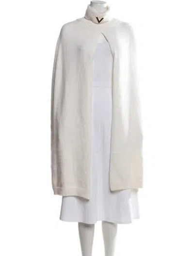 Pre-owned Valentino Virgin Wool Turtleneck Sweater W/ Tags In Neutrals