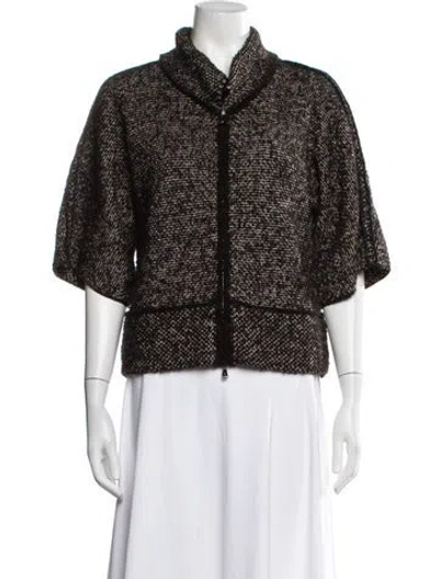Pre-owned Valentino Virgin Wool Tweed Pattern Jacket In Multicolor