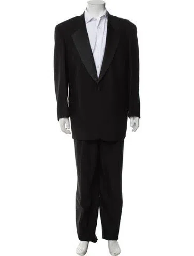 Pre-owned Valentino Virgin Wool Two-piece Suit In Black