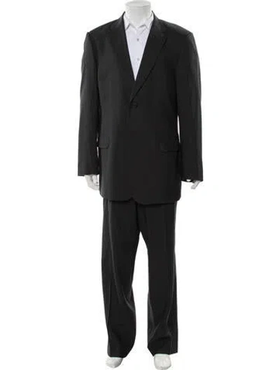 Pre-owned Valentino Virgin Wool Two-piece Suit In Gray