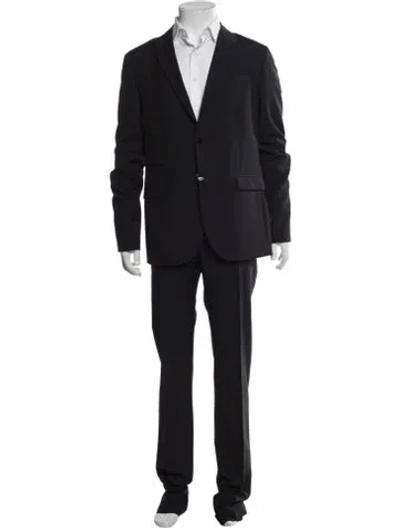 Pre-owned Valentino Virgin Wool Two-piece Suit W/ Tags In Black