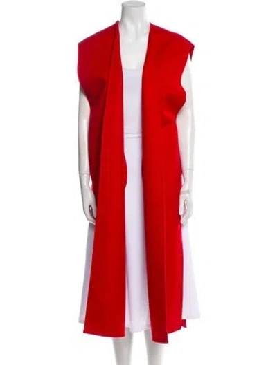 Pre-owned Valentino Virgin Wool Vest In Red