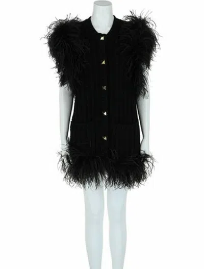 Pre-owned Valentino Virgin Wool Vest W/ Tags In Black