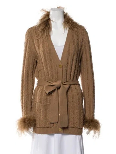 Pre-owned Valentino Virgin Wool V-neck Sweater In Brown