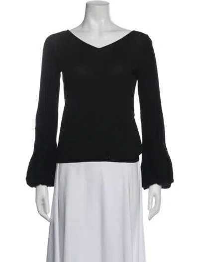 Pre-owned Valentino Virgin Wool V-neck Sweater In Gray