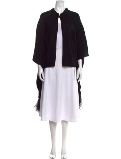 Pre-owned Valentino Virgin Wool V-neck Sweater W/ Tags In Black