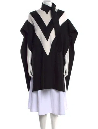 Pre-owned Valentino Virgin Wool V-neck Sweater W/ Tags In Black