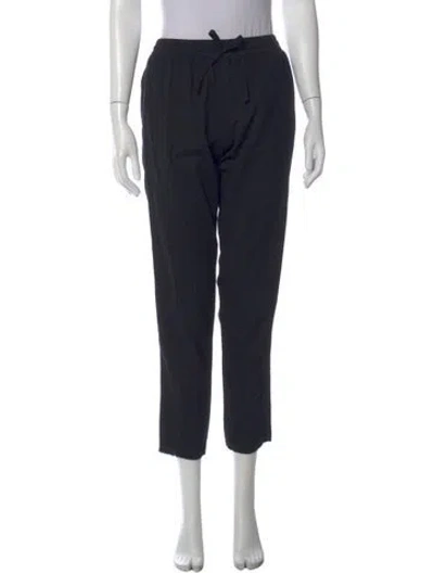 Pre-owned Valentino Virgin Wool Wide Leg Pants In Black