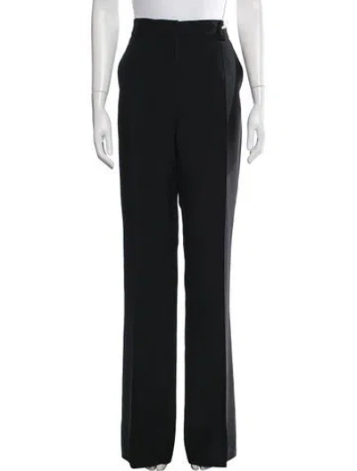 Pre-owned Valentino Virgin Wool Wide Leg Pants W/ Tags In Black