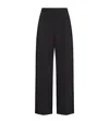 Valentino Virgin Wool Wide-leg Tailored Trousers In Black