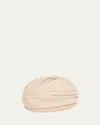 Valentino Virigin Wool V-logo Turban In Cxh Latte Oro