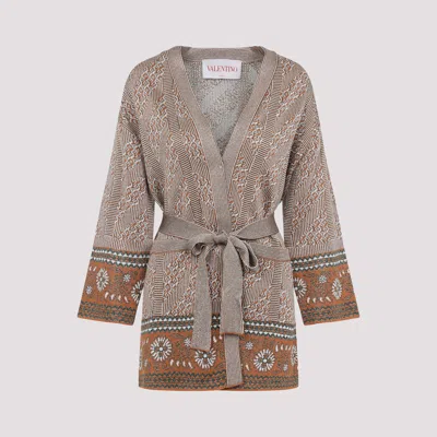 Valentino Viscose Cardigan In Neutral