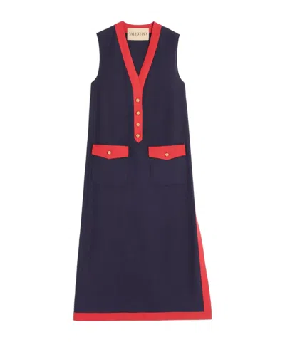 Valentino Viscose Linen Midi Dress