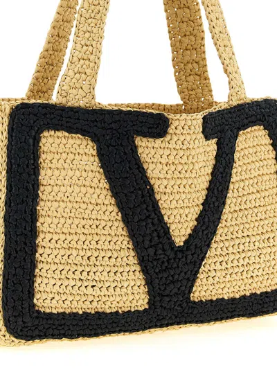 Valentino Garavani Viscose Tote Women's Bag In Brown