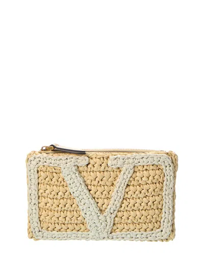VALENTINO GARAVANI VALENTINO VIVA RAFFIA POUCH