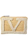 Valentino Garavani Vivasuperstar Crochet Clutch Bag In Brown
