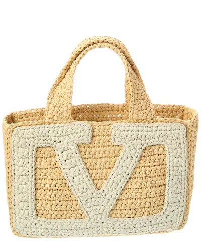 Valentino Garavani Valentino Viva Small Raffia Tote In Pattern