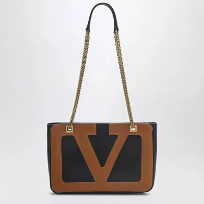 VALENTINO GARAVANI VIVA SUPERSTAR BLACK/BROWN SMALL BAG