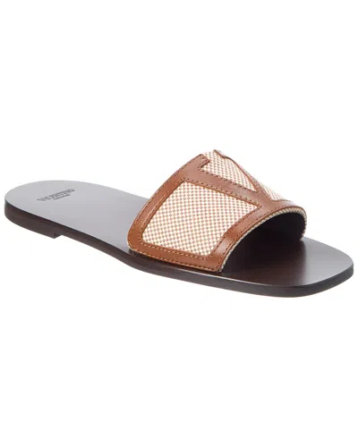 Valentino Garavani Valentino Viva Superstar Canvas & Leather Sandal In Brown