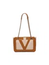 Valentino Garavani Garavani Viva Superstar Medium Canvas Shopping Bag Woman Natural/spice Uni