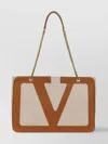 Valentino Garavani Garavani Viva Superstar Medium Canvas Shopping Bag Woman Natural/spice Uni