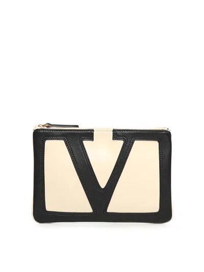 Valentino Garavani Viva Superstar Clutch In White