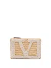 Valentino Garavani Vivasuperstar Crochet Clutch Bag In White