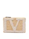Valentino Garavani Vivasuperstar Crochet Clutch Bag In White