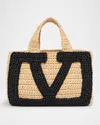 Valentino Garavani Viva Superstar Crochet Small Tote Bag In Neutral