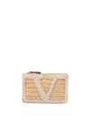 Valentino Garavani Vivasuperstar Crochet Clutch Bag In Sand
