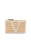 Valentino Garavani Vivasuperstar Crochet Clutch Bag In White