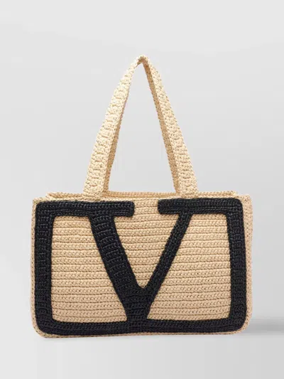 Valentino Garavani Viva Superstar Crochet Woven Texture Tote