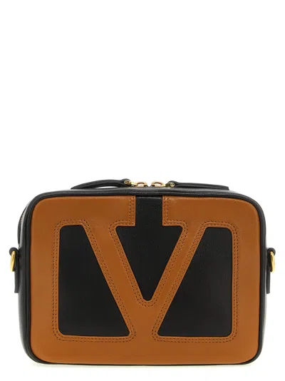 Valentino Garavani Viva Superstar Small Vlogo Leather Duffle Top-handle Bag In Multi