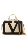Valentino Garavani Viva Superstar Small Leather Duffle Bag In White