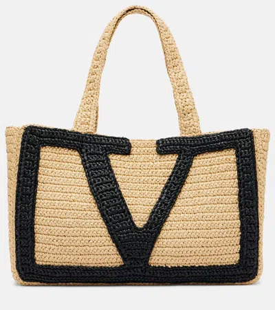 VALENTINO GARAVANI VIVA SUPERSTAR LARGE CROCHET TOTE BAG
