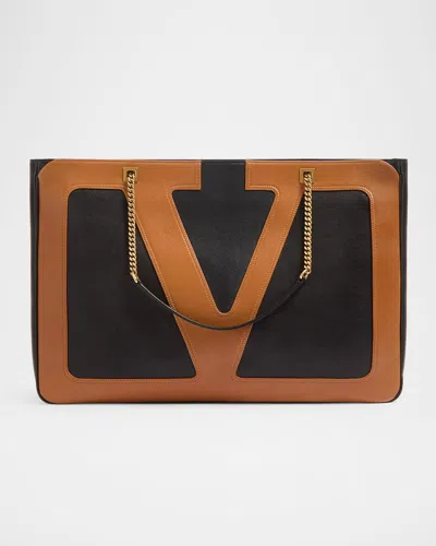 VALENTINO GARAVANI VIVA SUPERSTAR LARGE LEATHER TOTE BAG