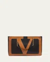 Valentino Black Nappa Leather Large Viva Superstar Shopping Bag In Nero Spice