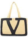 Valentino Viva Superstar Large Raffia Shopping Tote Bag In Nude