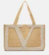 Valentino Large Raffia Viva Superstar Crochet Tote Bag