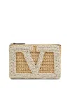 Valentino Garavani Vivasuperstar Crochet Clutch Bag In Brown