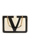 Valentino Garavani Garavani Viva Superstar Medium Nappa Leather Shopping Bag Woman Butter/black Uni In White