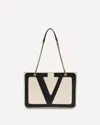 Valentino Medium Viva Superstar Leather Tote Bag In White