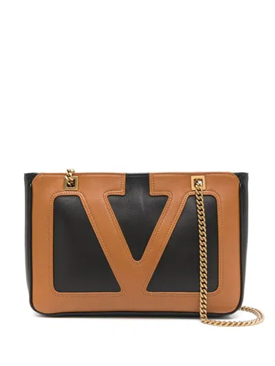 Valentino Garavani Viva Superstar Mini Leather Tote Handbag In Black